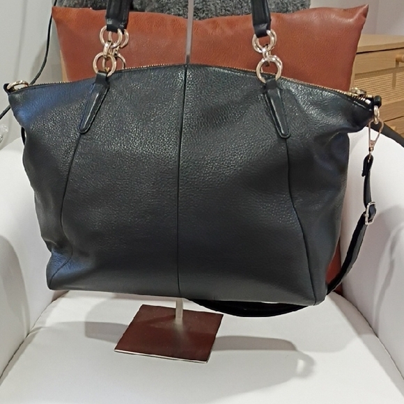 Coach Black Leather Tote Bag *NWOT* - Picture 6 of 12